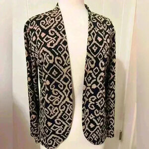 Additions Chico’s Chicos Sweater Cardigan Jacket Small Brown Black Artsy Chico